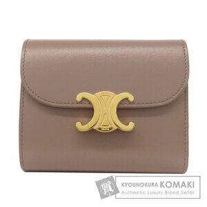 Celine Triomphe Flap Bifold Wallet Leather